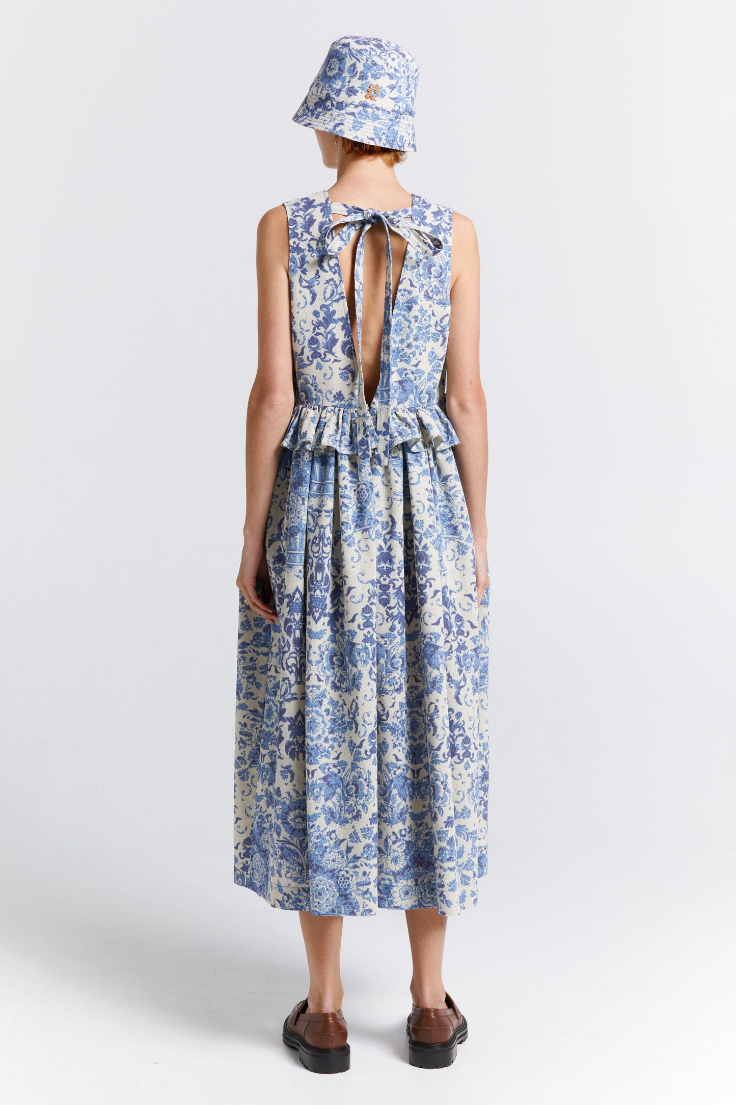 Cordyline Dress Natural/Blue