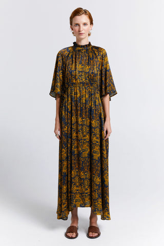 Trinket Dress Navy/Antique Gold