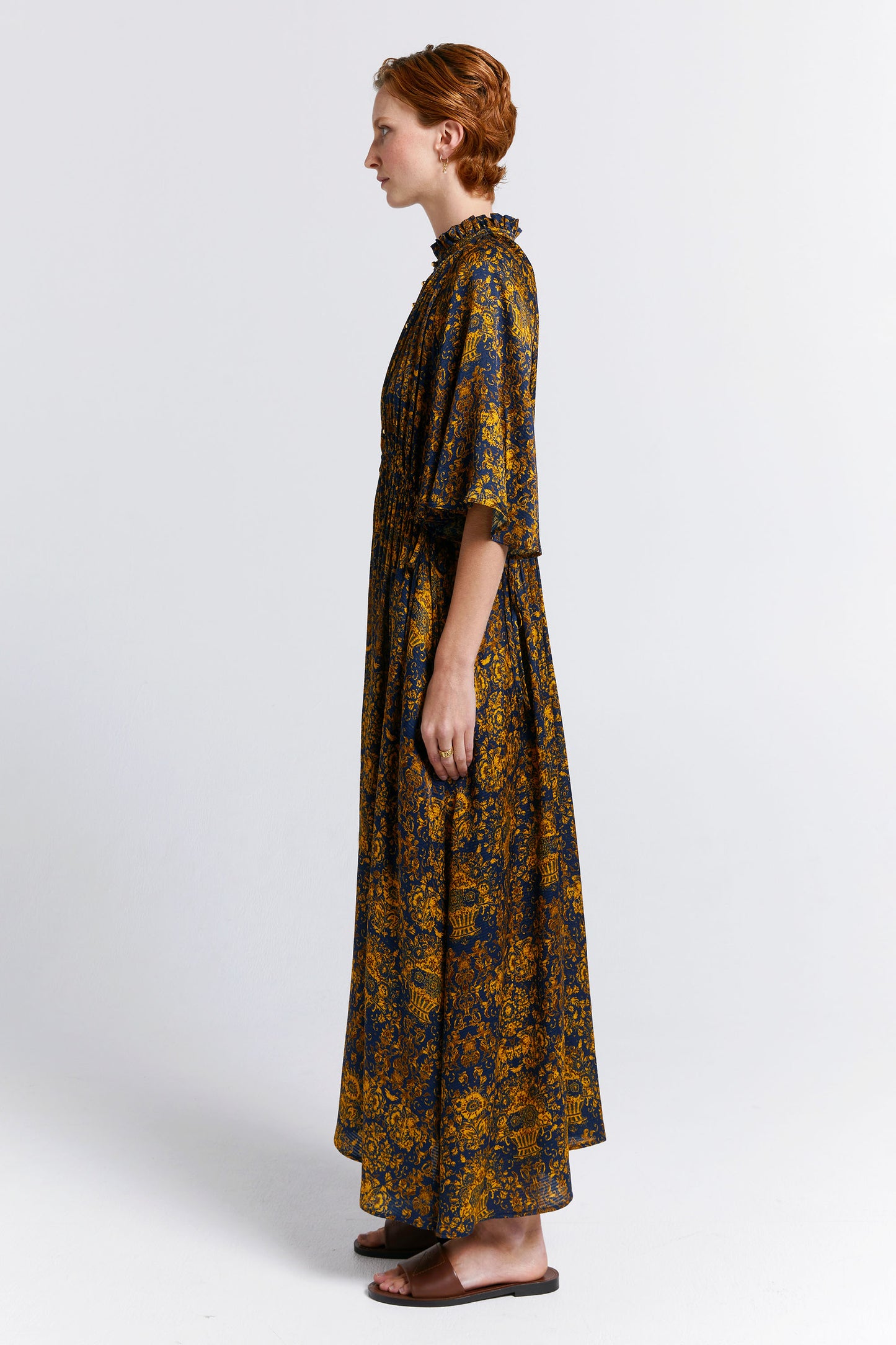 Trinket Dress Navy/Antique Gold