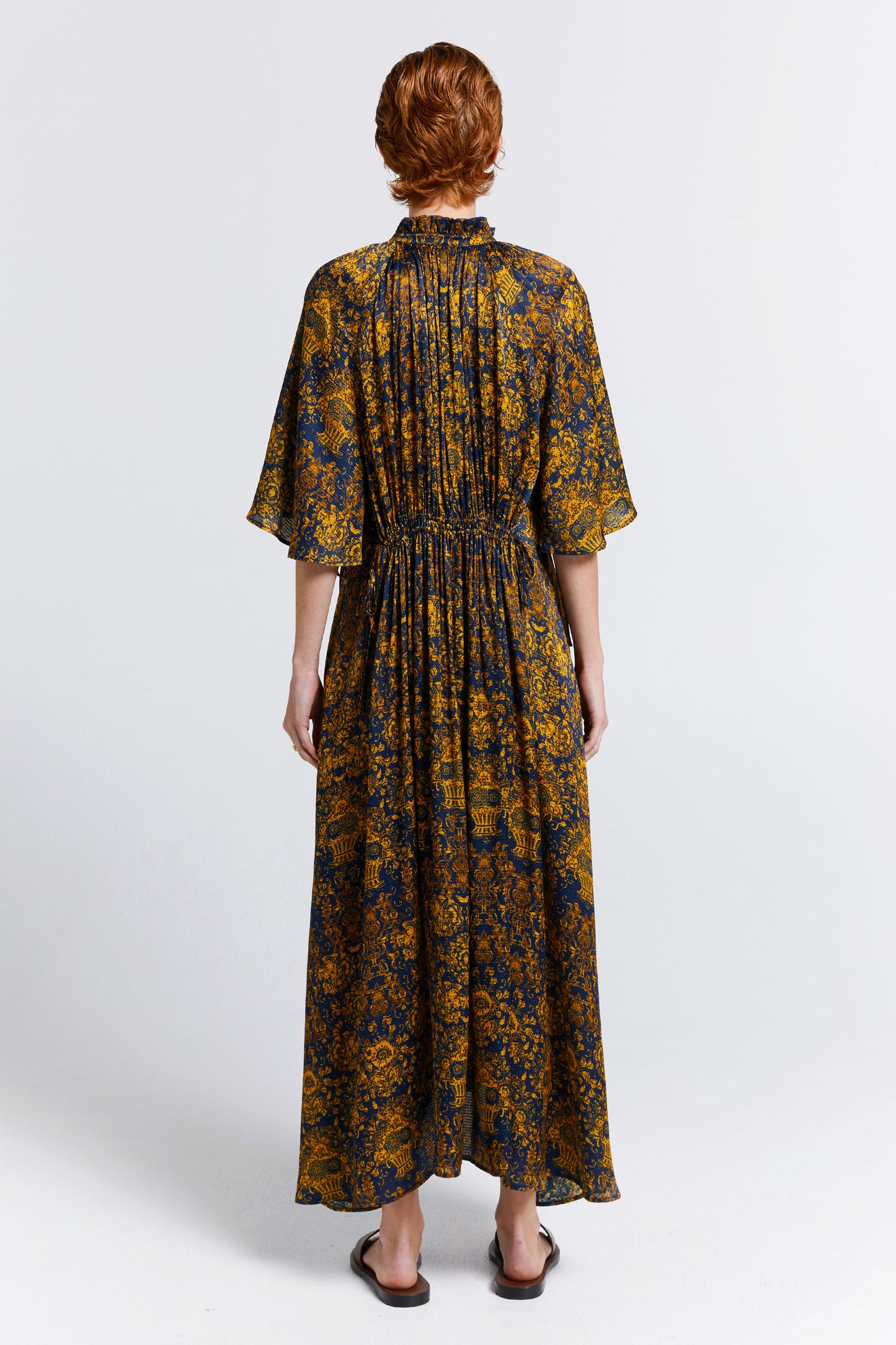 Trinket Dress Navy/Antique Gold