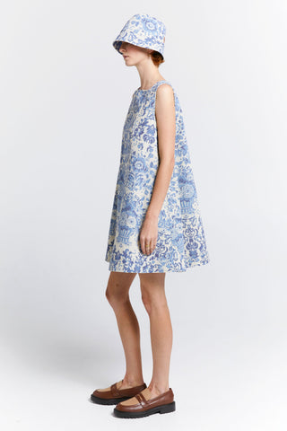 Porcelain Pinafore Natural/Blue