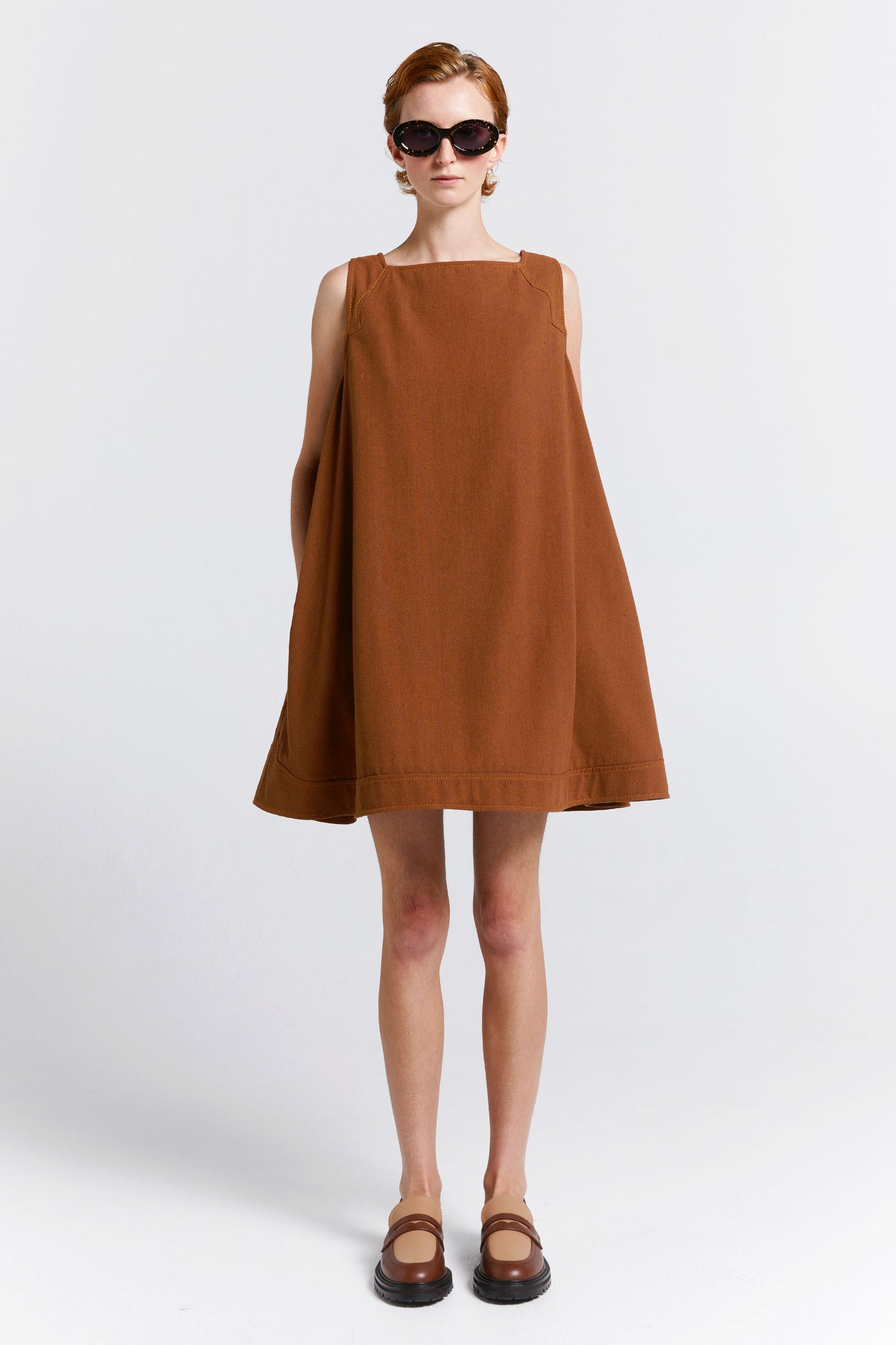 Porcelain Pinafore Chestnut