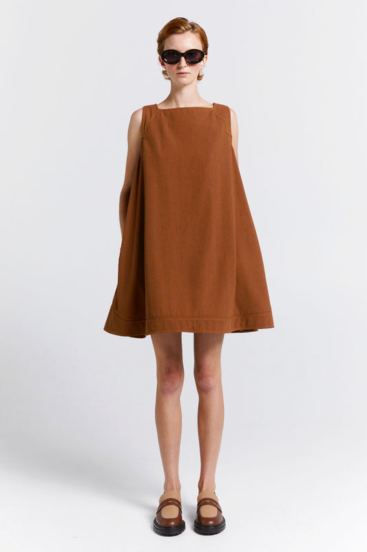 Porcelain Pinafore Chestnut