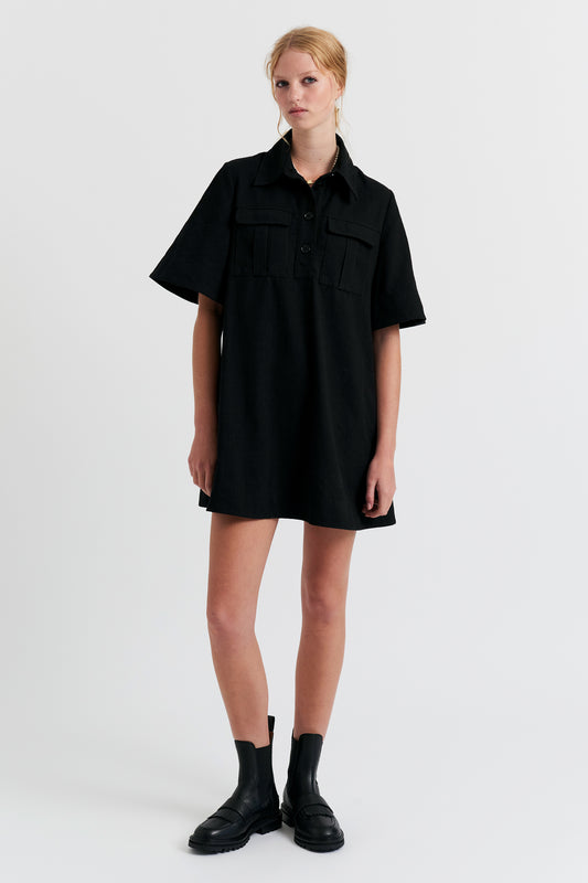 Journey Shirt Dress Black