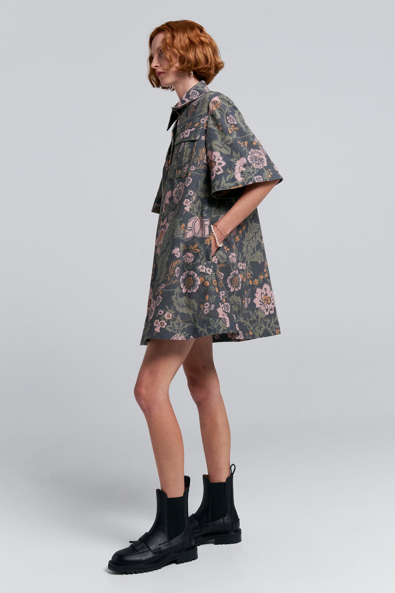 Journey Shirt Dress Black Multi