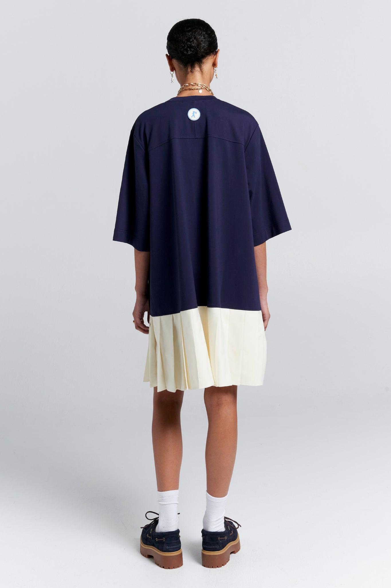 Rally Dress Navy/Cream