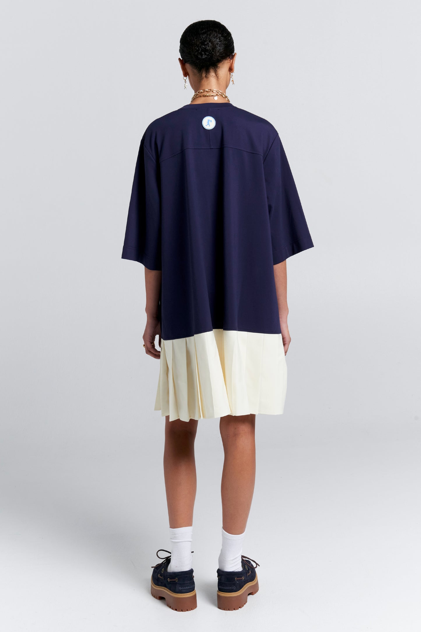 Rally Dress Navy/Cream