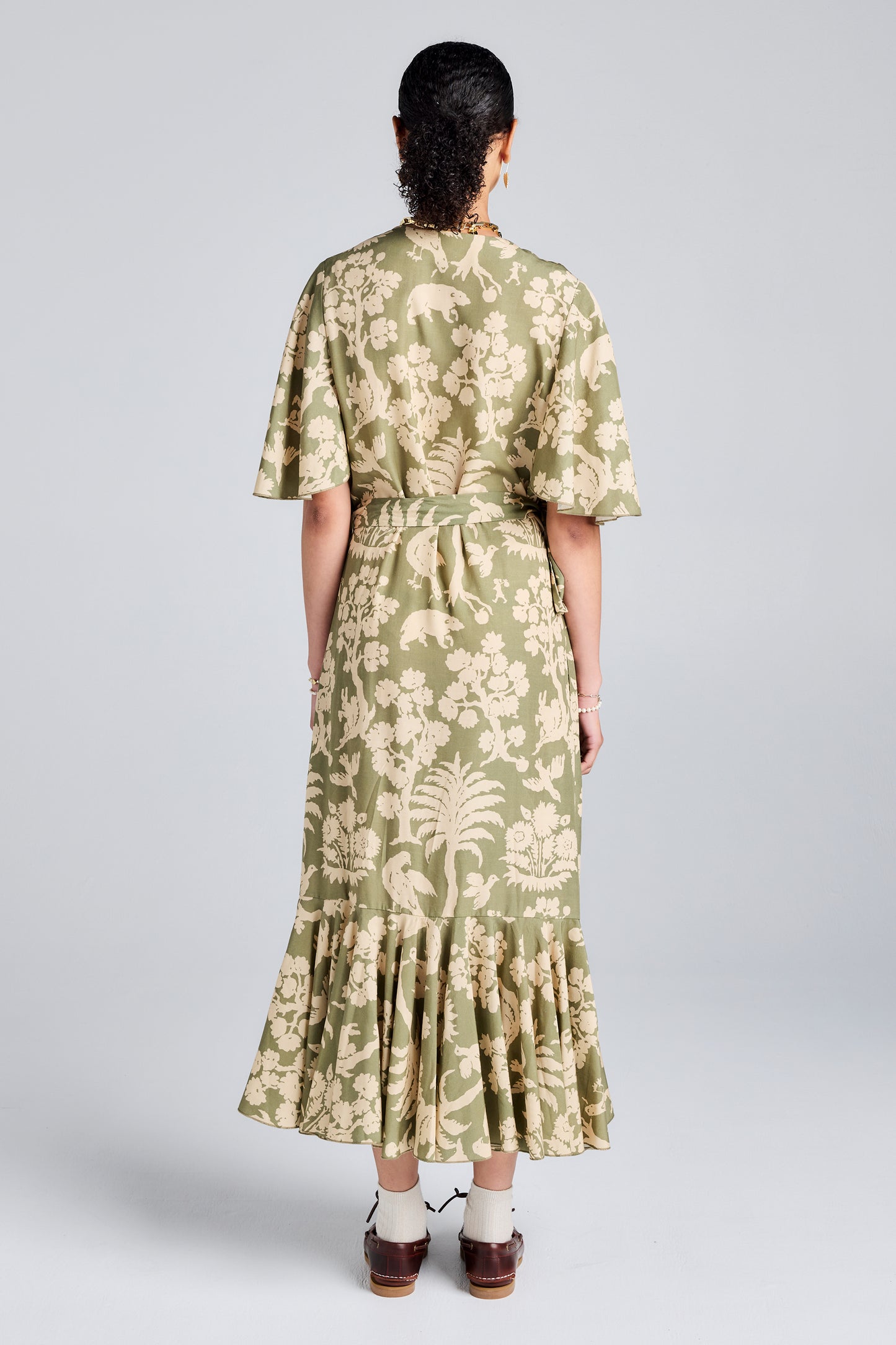 Carmel Wrap Dress Olive