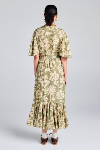 Carmel Wrap Dress Olive