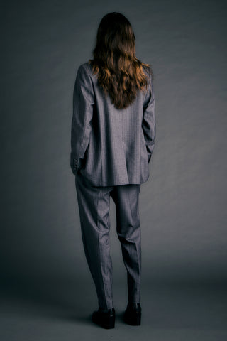 Nico Trousers Fine Pinstripe Charcoal