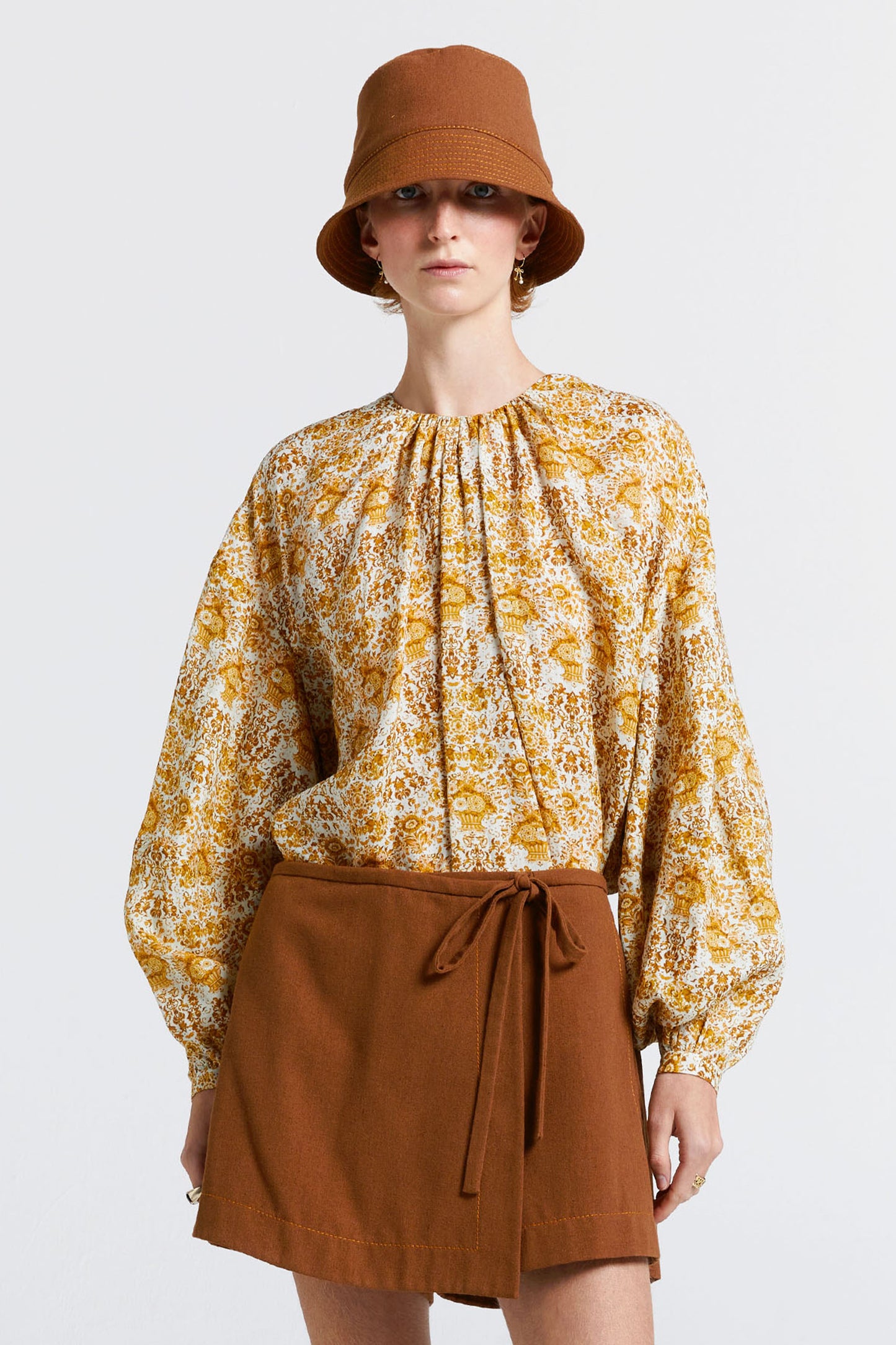 Cherished Wrap Skort Chestnut
