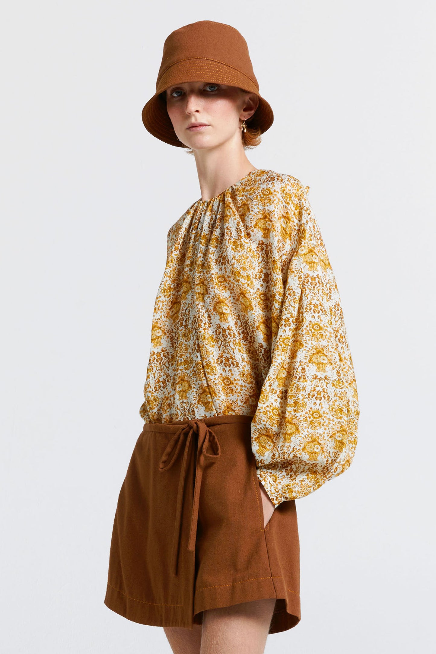 Cherished Wrap Skort Chestnut