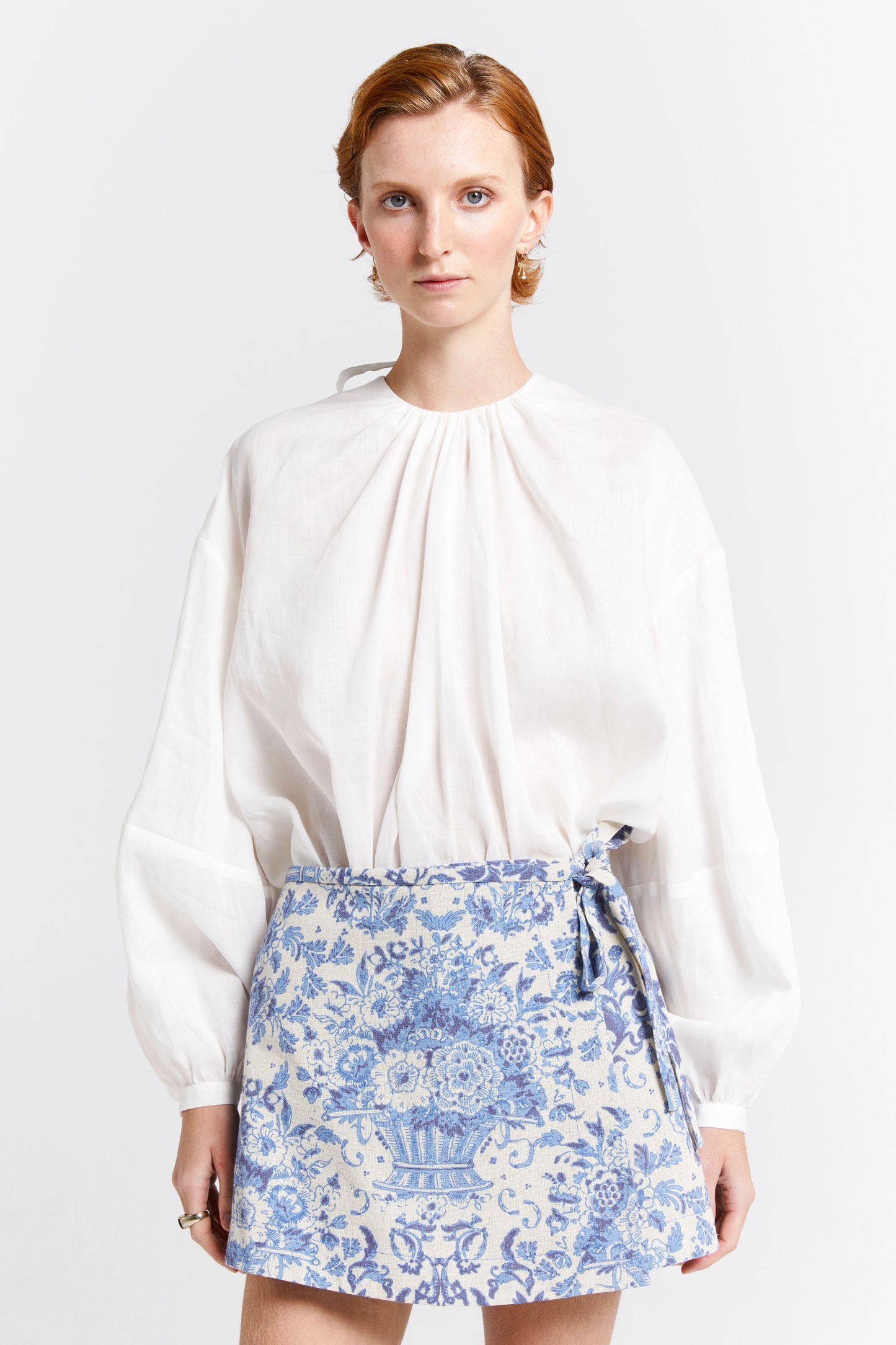 Cherished Wrap Skort Natural/Blue