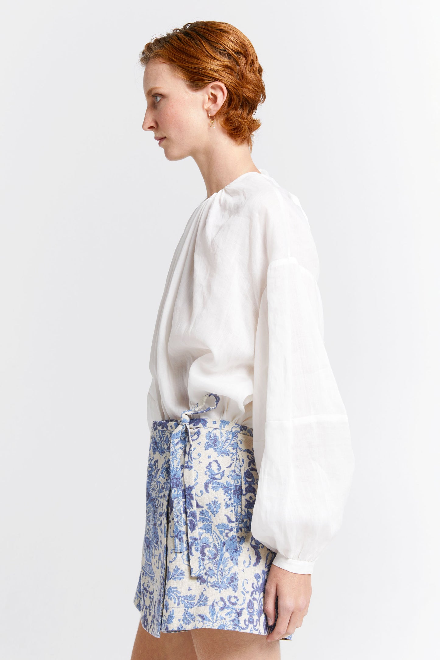 Cherished Wrap Skort Natural/Blue