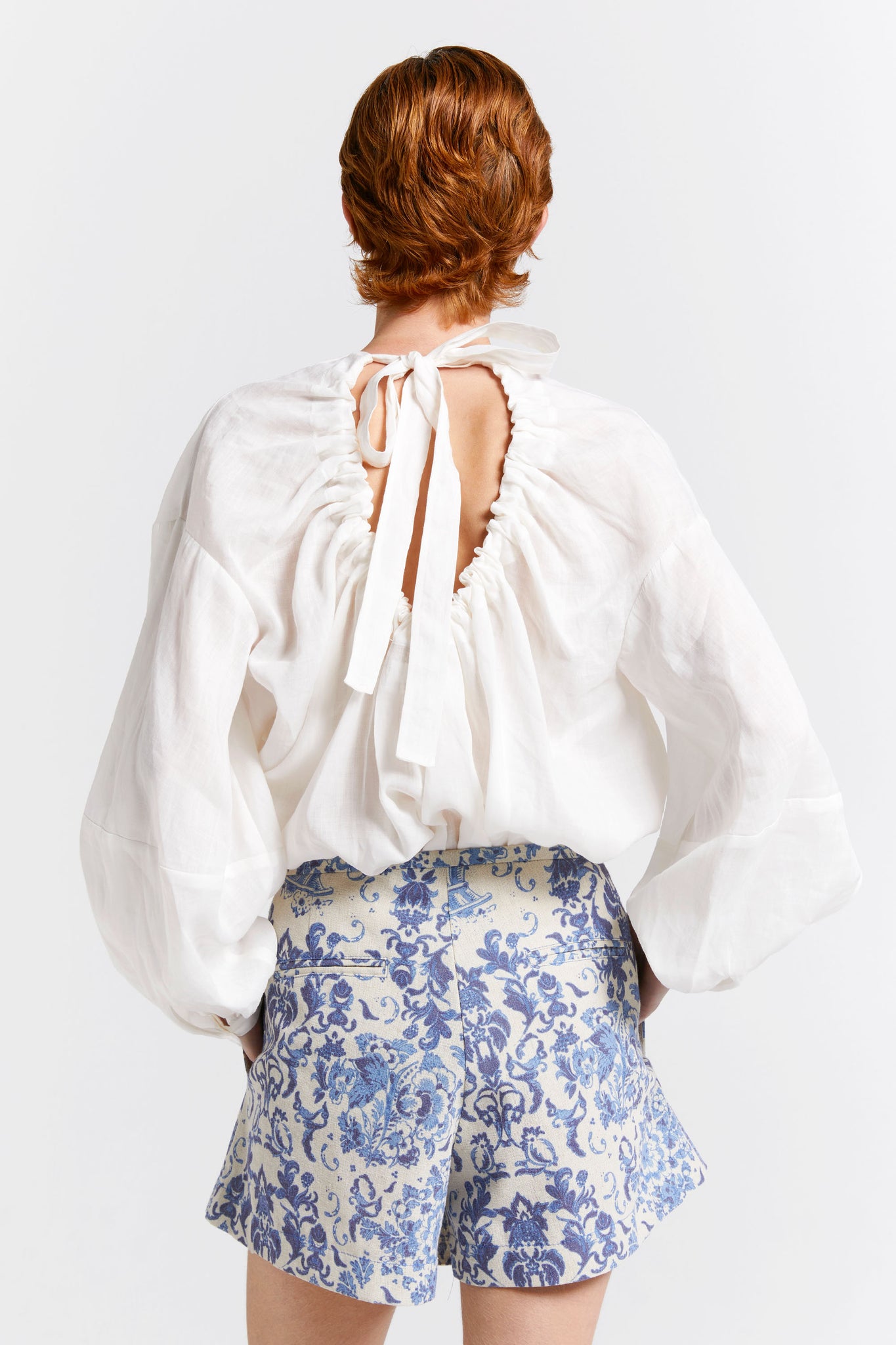 Cherished Wrap Skort Natural/Blue