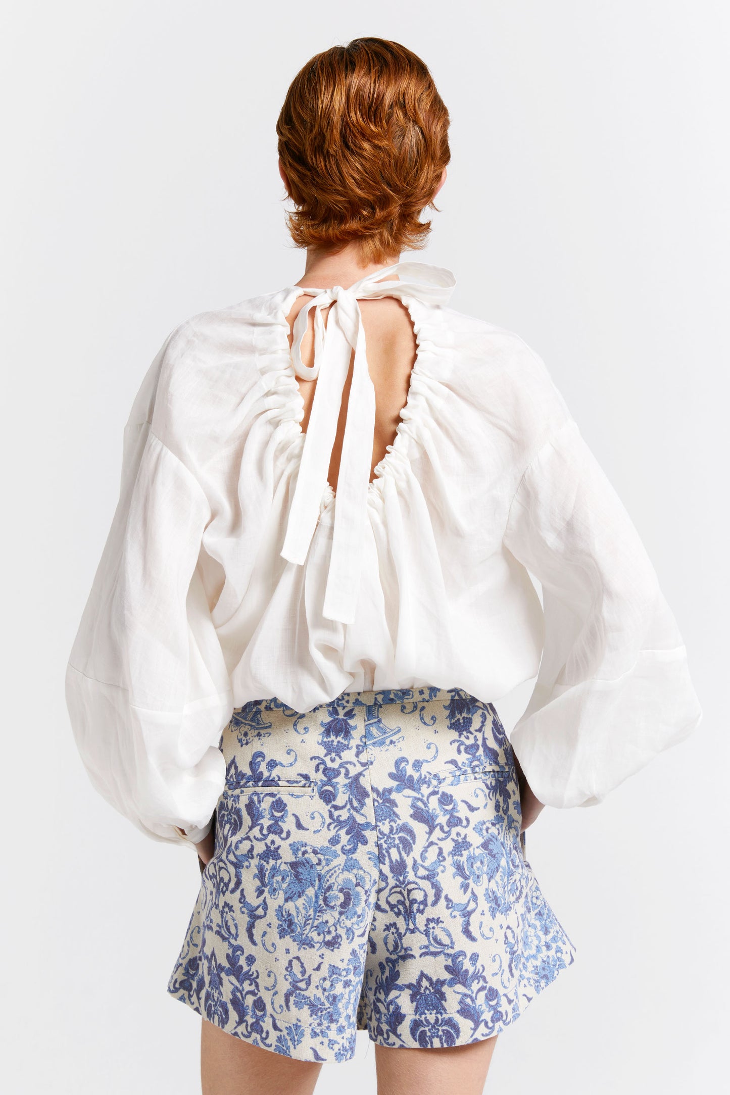 Cherished Wrap Skort Natural/Blue