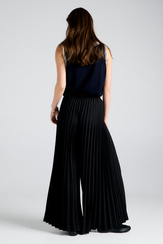 Sunray Pleated Pants Black