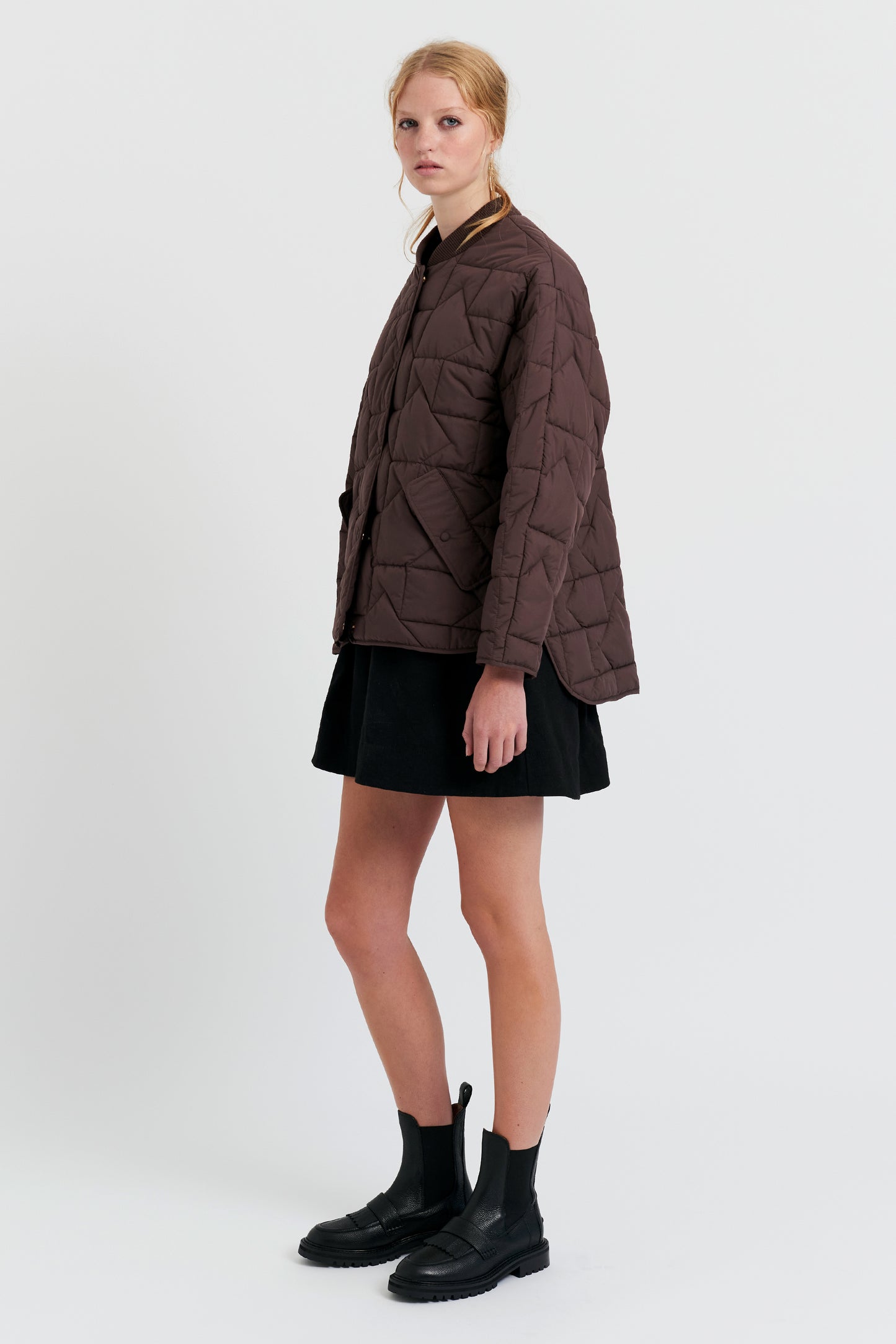Quilted Monogram Jacket Mahogany