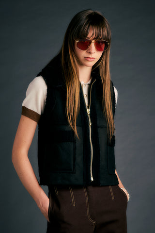 Ironed Kyoto Vest Black