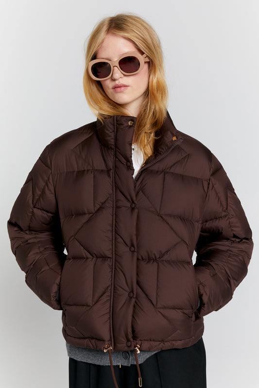 Quest Monogram Down Puffer Mahogany