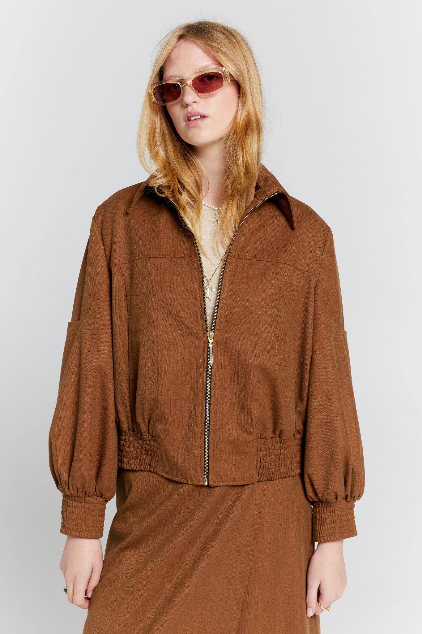 Rider Bomber Jacket Chestnut