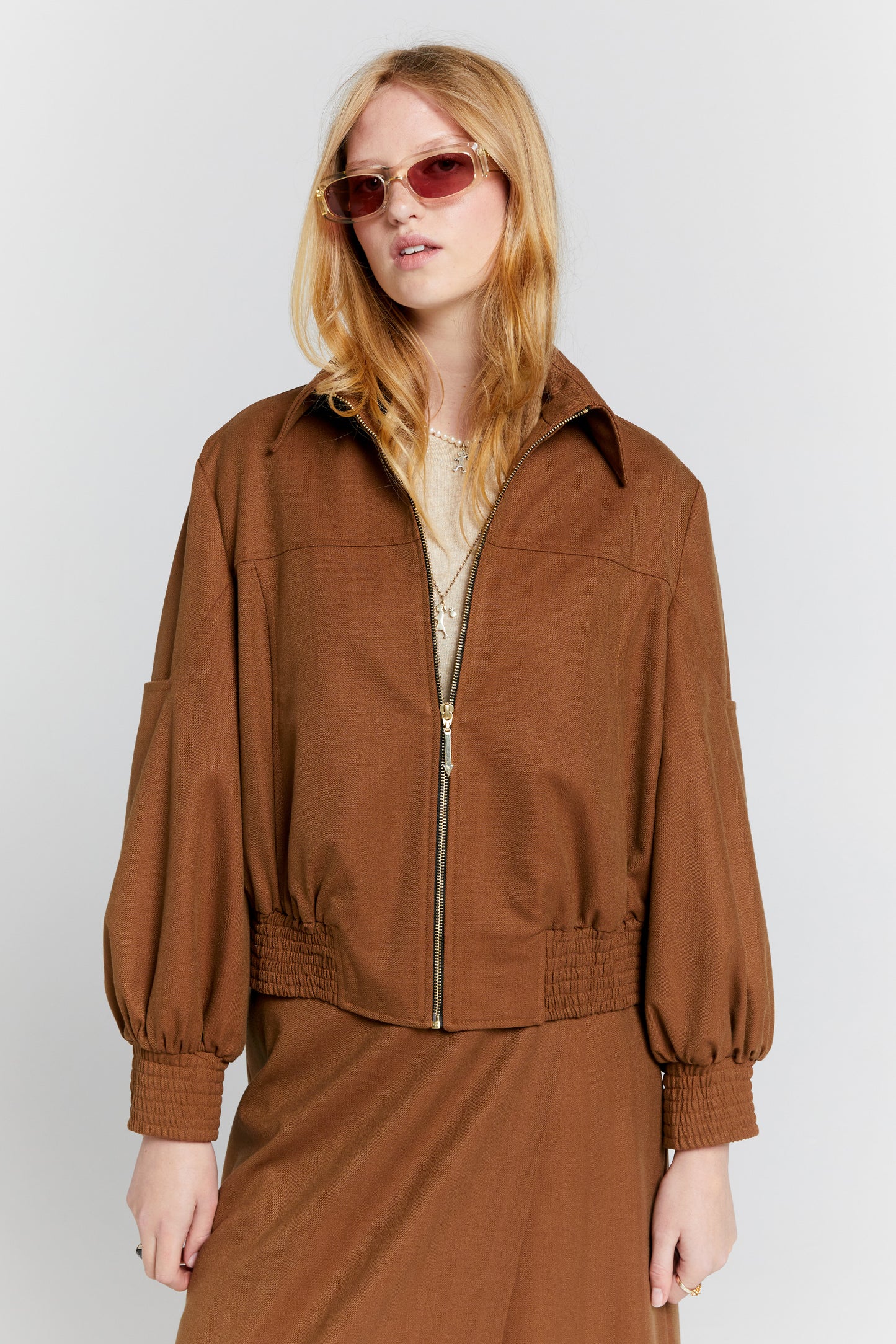 Rider Bomber Jacket Chestnut