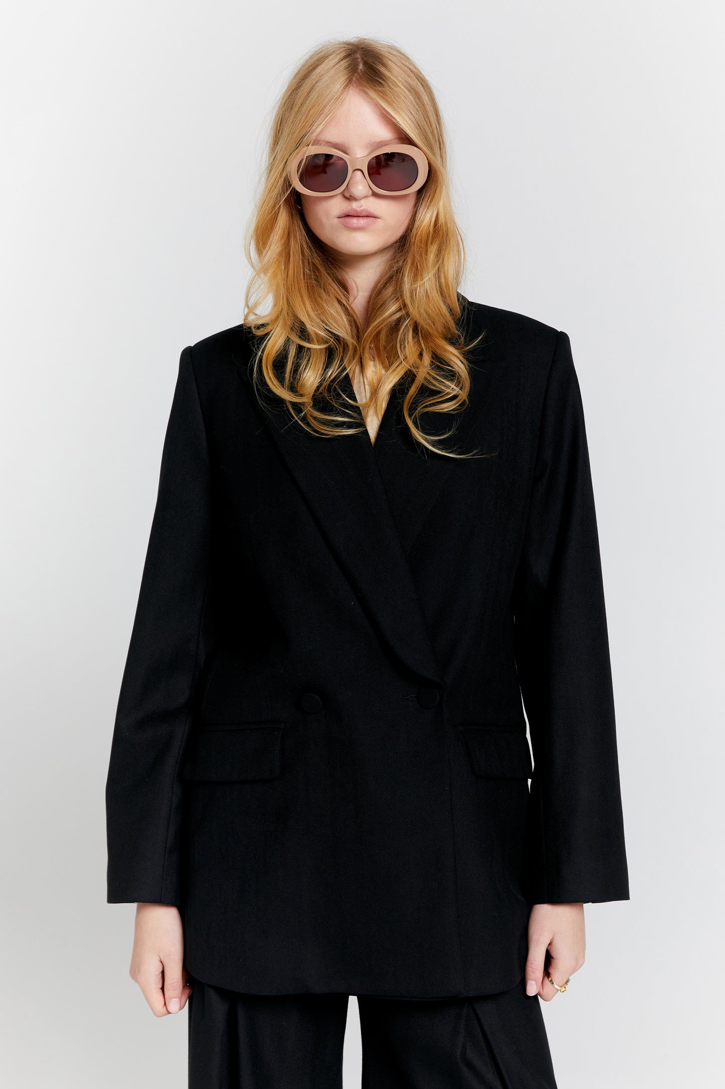 Escapade Double Breasted Jacket Black