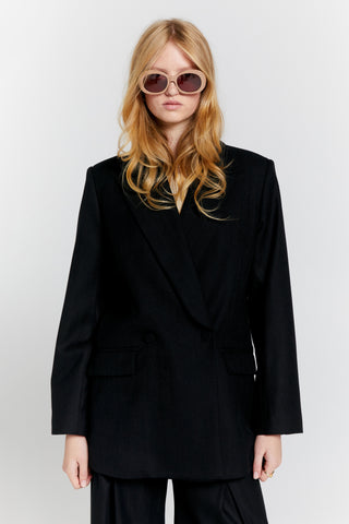 Escapade Double Breasted Jacket Black