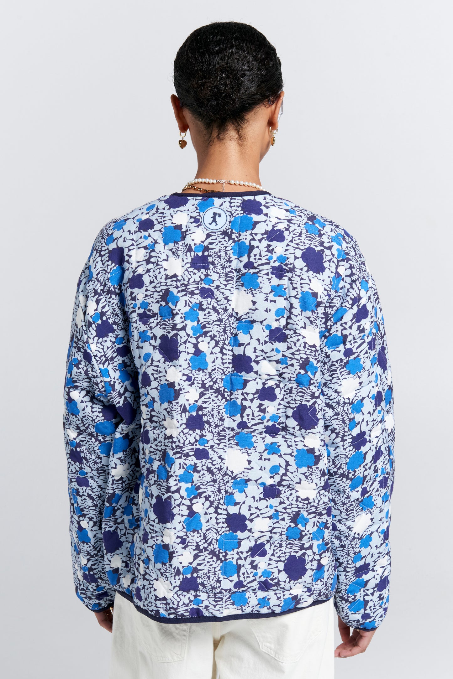Quilted Drift Jacket Blue Multi