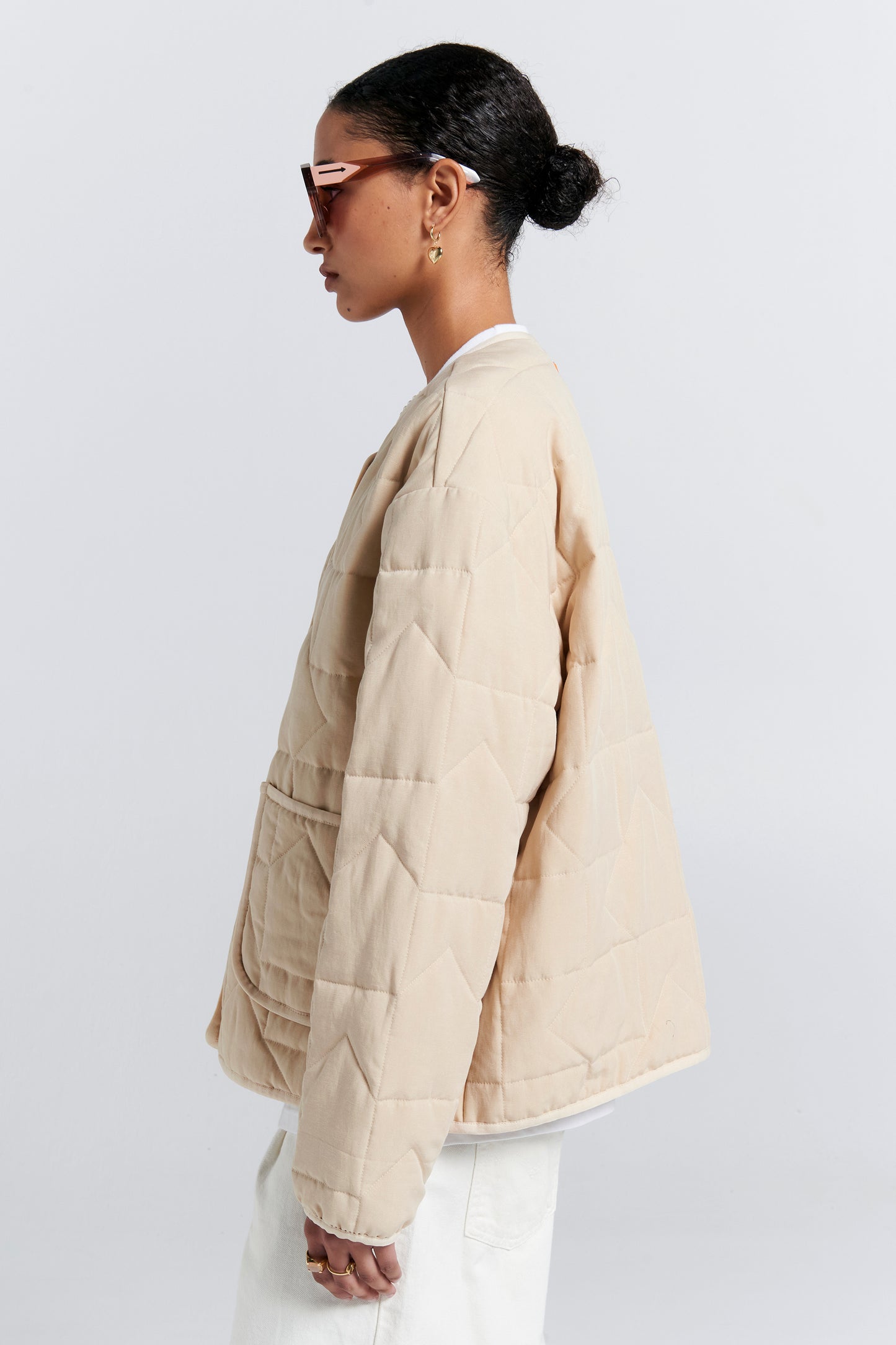 Quilted Drift Jacket Natural