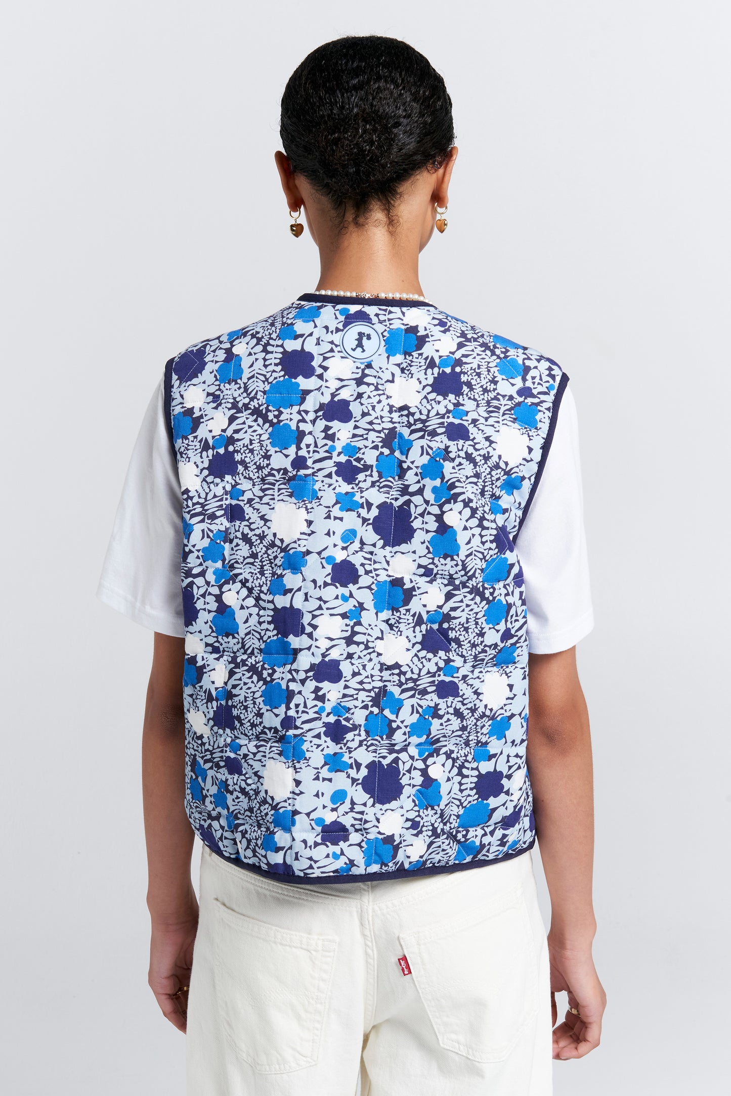 Quilted Drift Vest Blue Multi