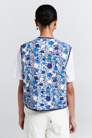 Quilted Drift Vest Blue Multi
