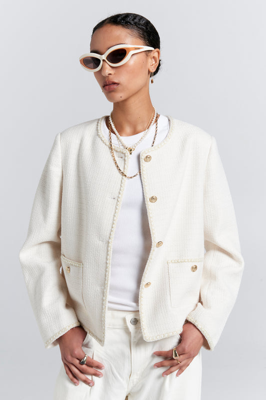 Bouclé Jacket Cream