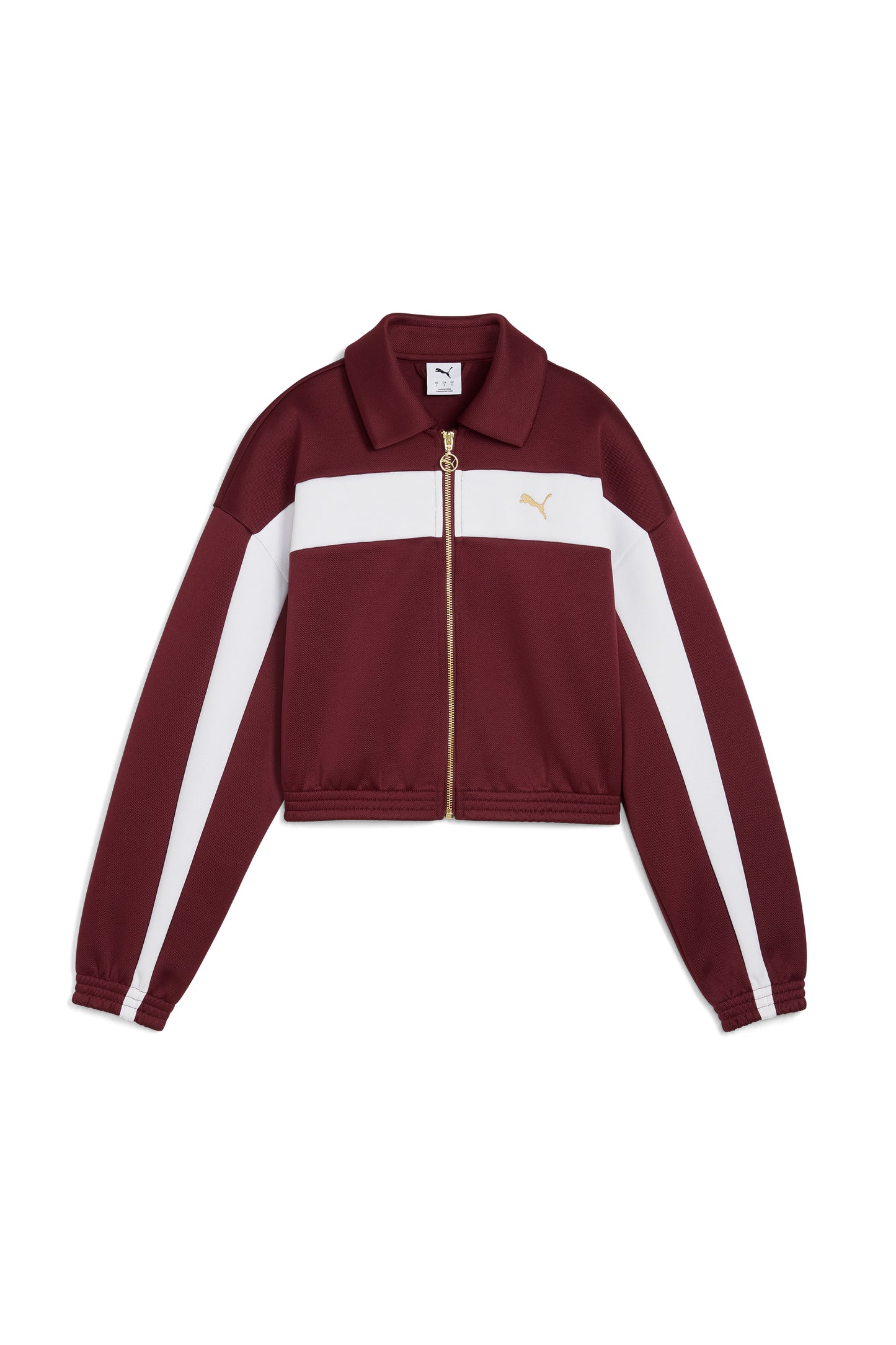 Relaxed Cropped Track Jacket Ruby Shimmer