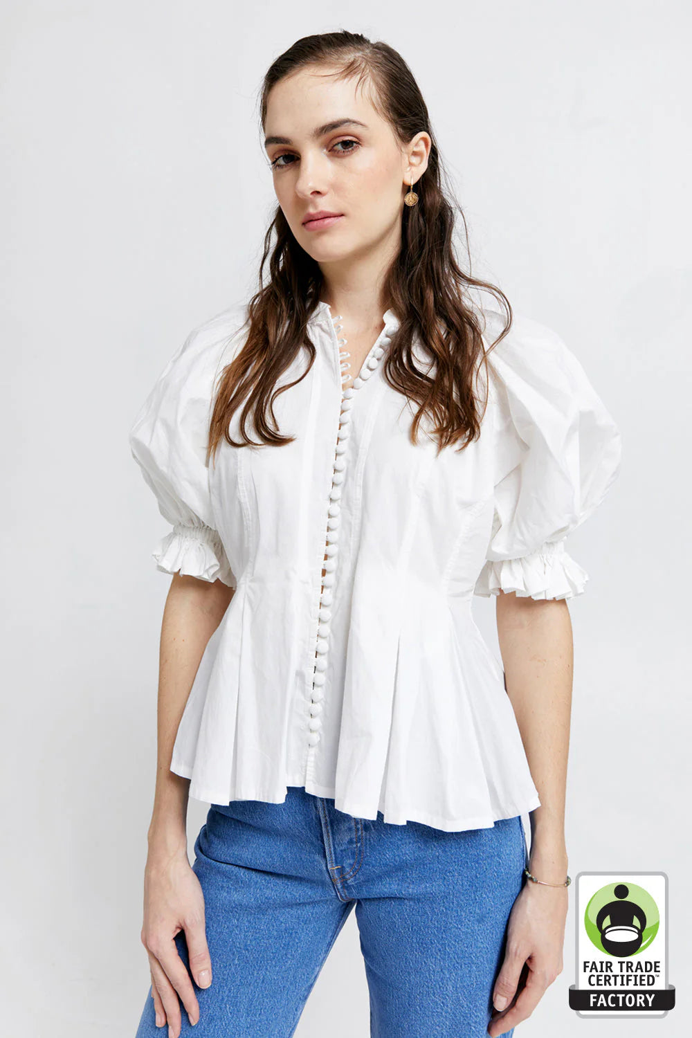 Melody Organic Cotton Top Off-White