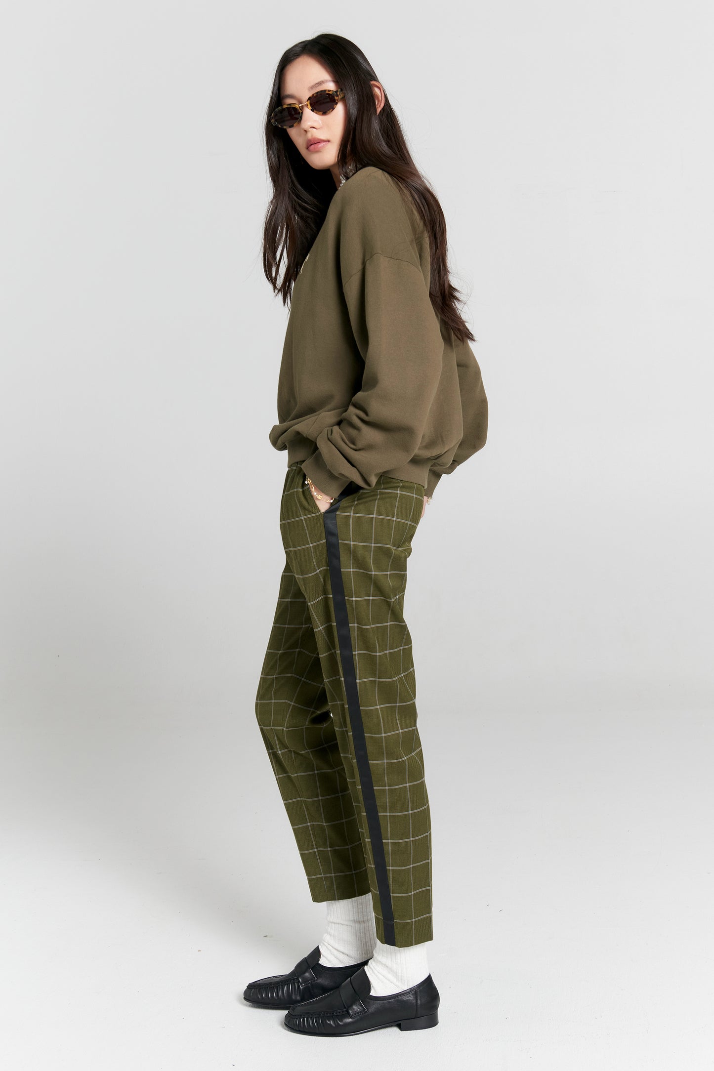 Runaway Girl Organic Cotton Crewneck Sweatshirt Hunter Green