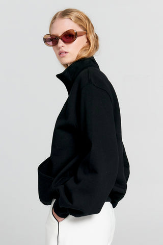 Runaway Girl Zip-Up Sweatshirt Black