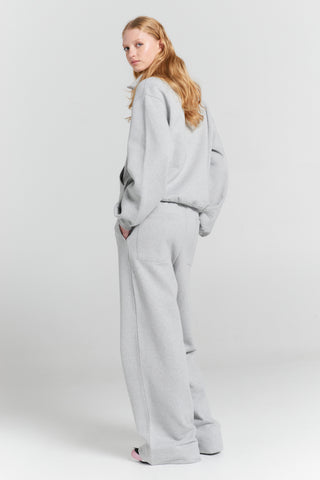 Runaway Girl Zip-Up Sweatshirt Grey Marle