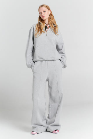 Runaway Girl Zip-Up Sweatshirt Grey Marle