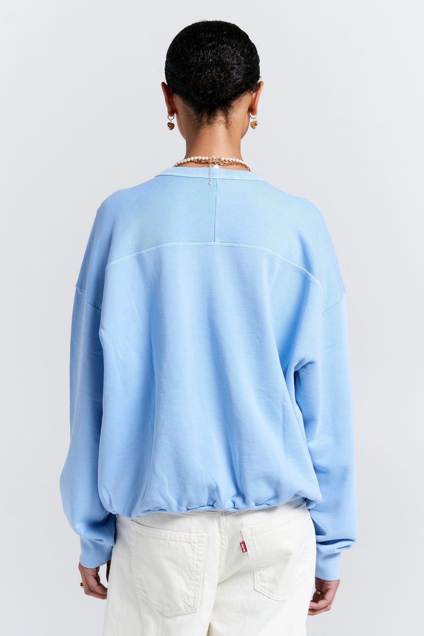 Runaway College Organic Cotton Crewneck Sweatshirt Blue
