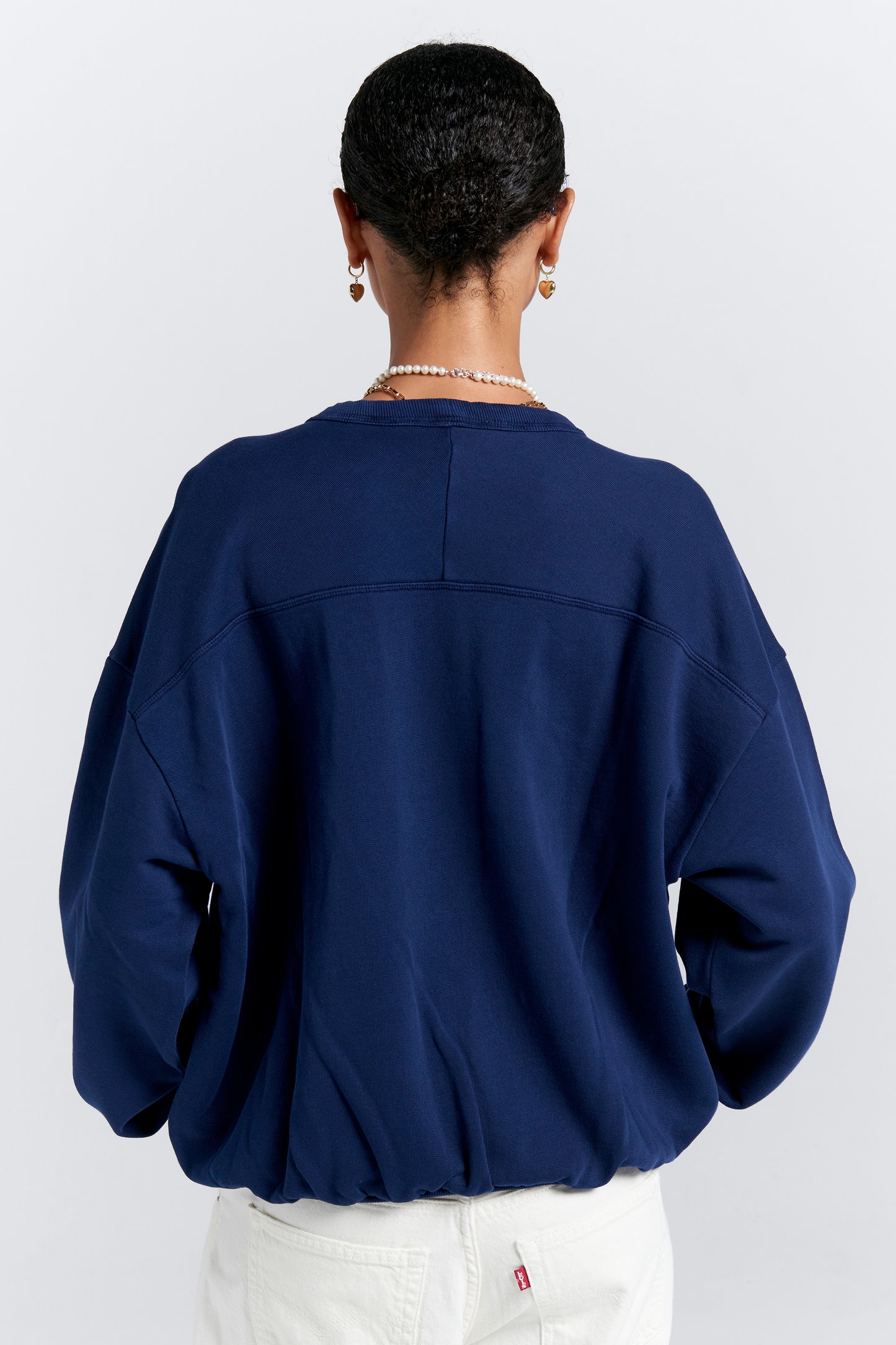 Runaway College Organic Cotton Crewneck Sweatshirt Navy