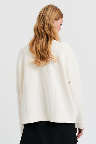 Weather Shop Organic Cotton Crewneck Sweatshirt Ecru