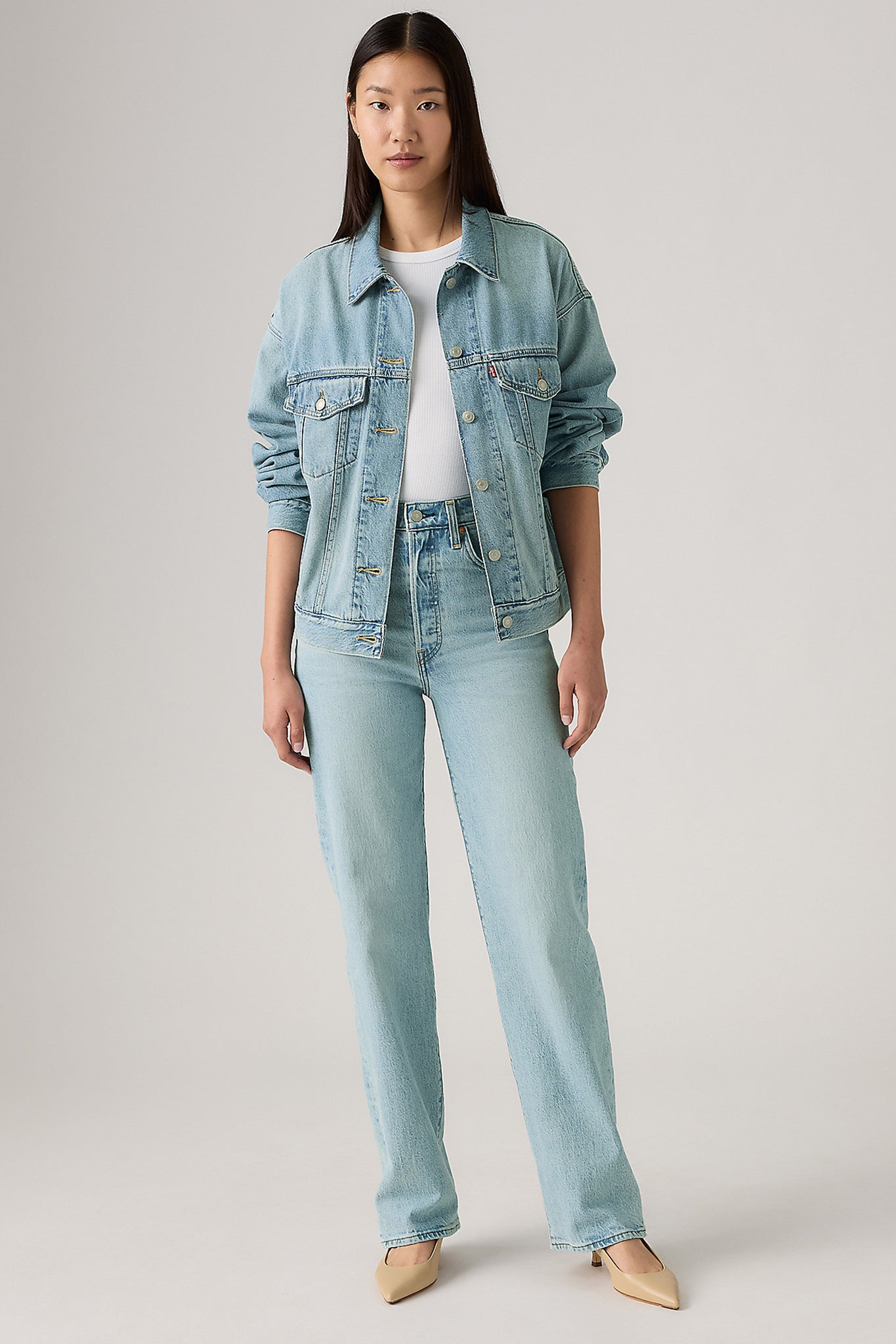 Ribcage Full-Length Jeans Blasted Stone Clean