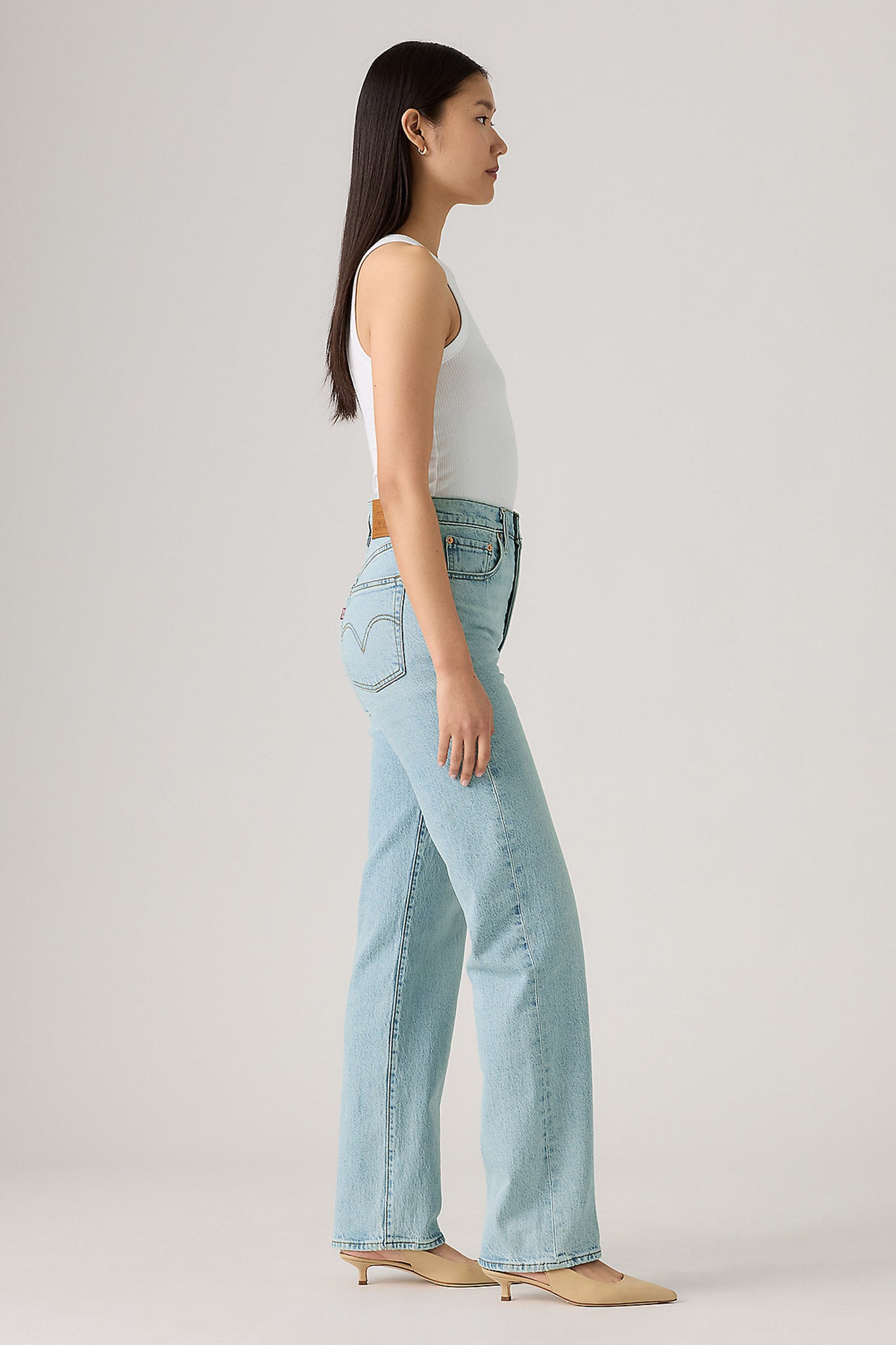 Ribcage Full-Length Jeans Blasted Stone Clean