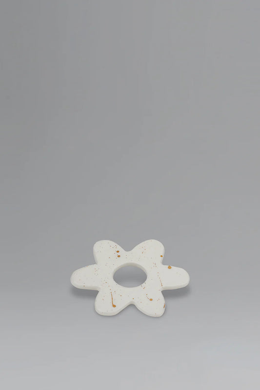 Daisy Napkin Ring Gold Splatter