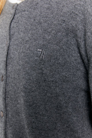 Posy Cashmere Cardigan Charcoal Marle