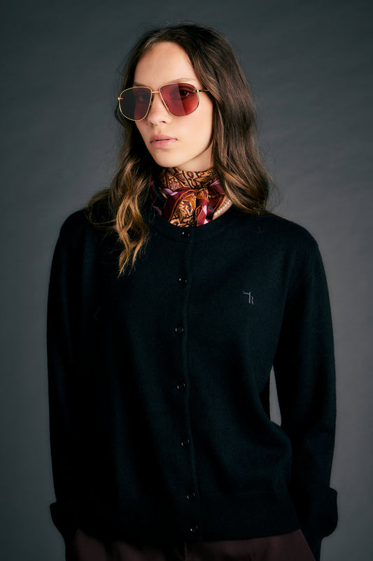 Posy Cashmere K Cardigan Black