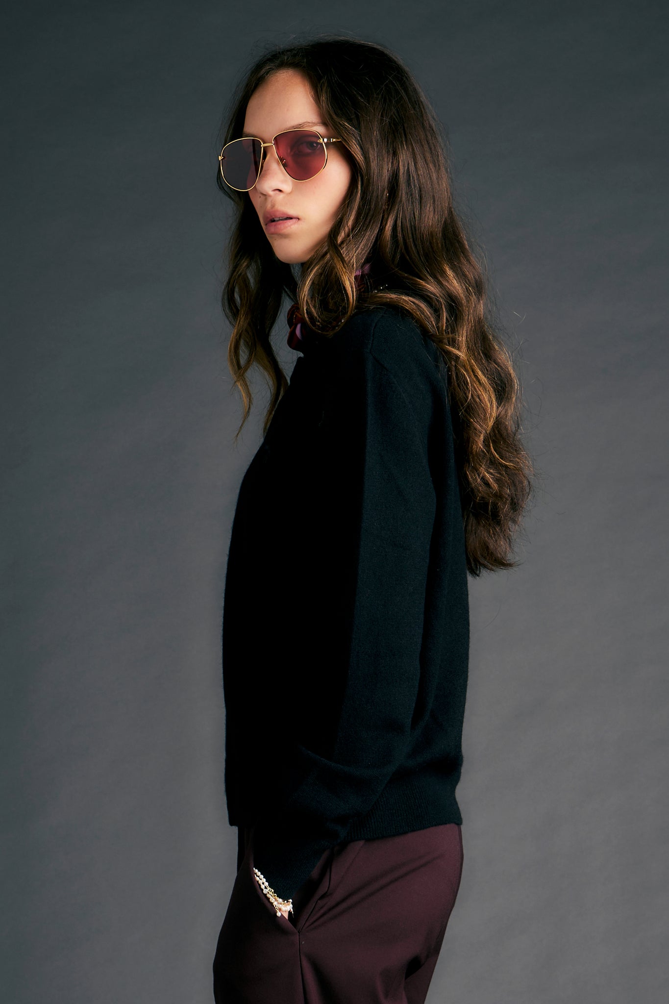 Posy Cashmere K Cardigan Black