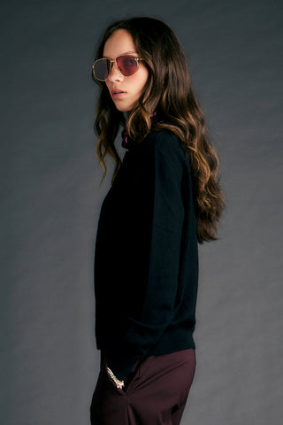 Posy Cashmere K Cardigan Black