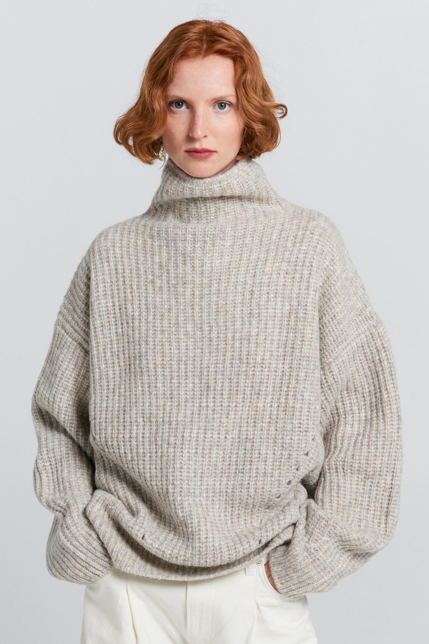 Funnel Neck Sweater Driftwood